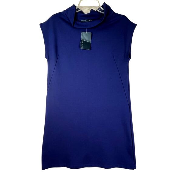 Zara Basic Dresses & Skirts - Zara Basic pullover sleeveless knee-length dress in blue, size XL NWT